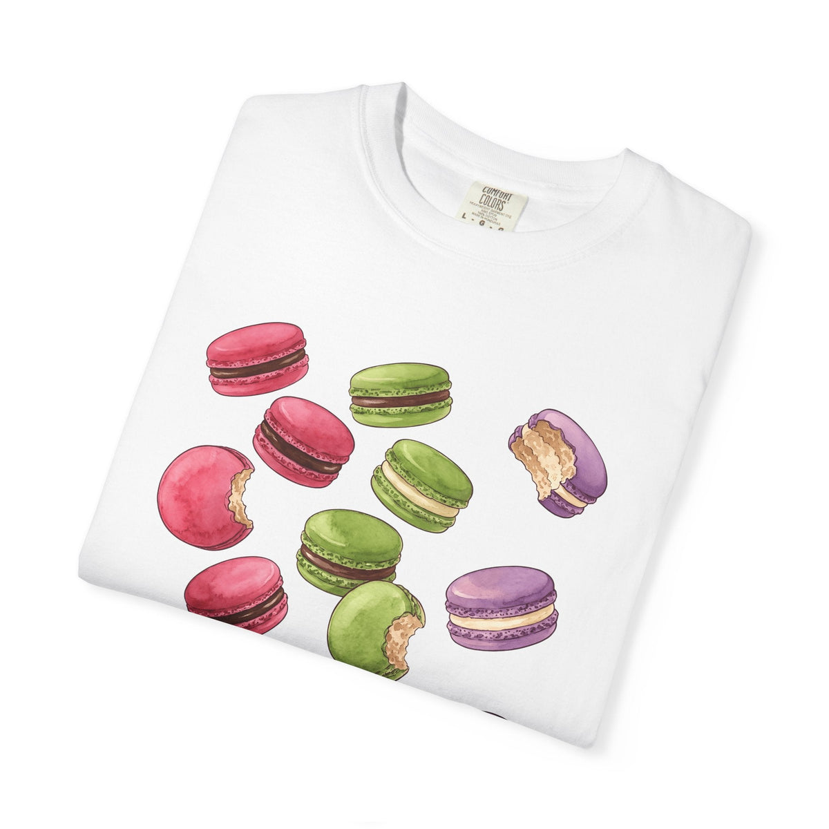 Macaron Design Shirt Desserts Pastry Unisex Gift Ink Tee product image 5