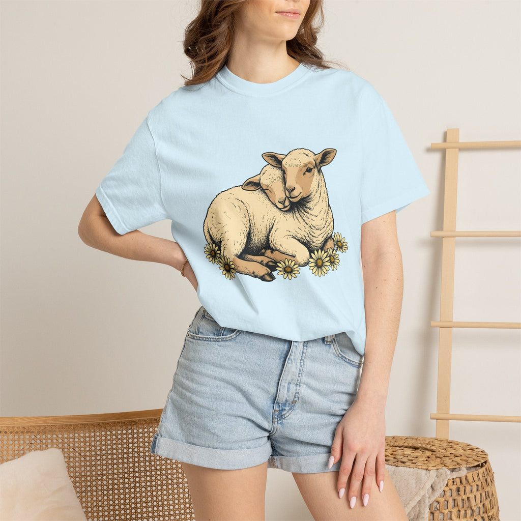 Young Lambs Shirt Easter Pets Unisex Gift Line Art Tee Lamb product image 9