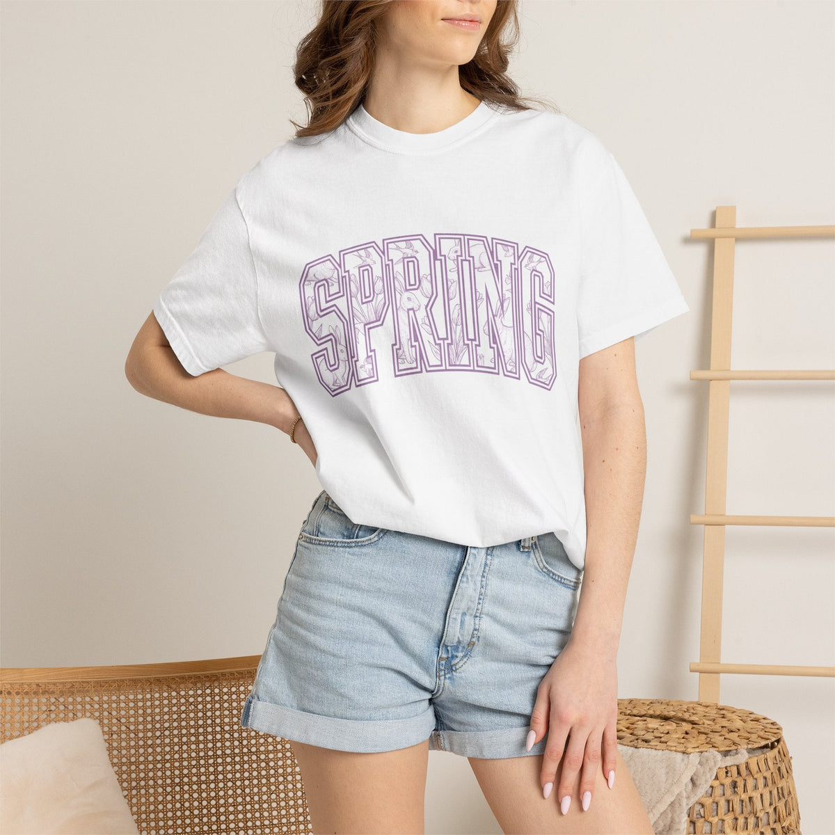 Rabbit Flower Design Shirt Spring Outdoors Unisex Gift product image 6