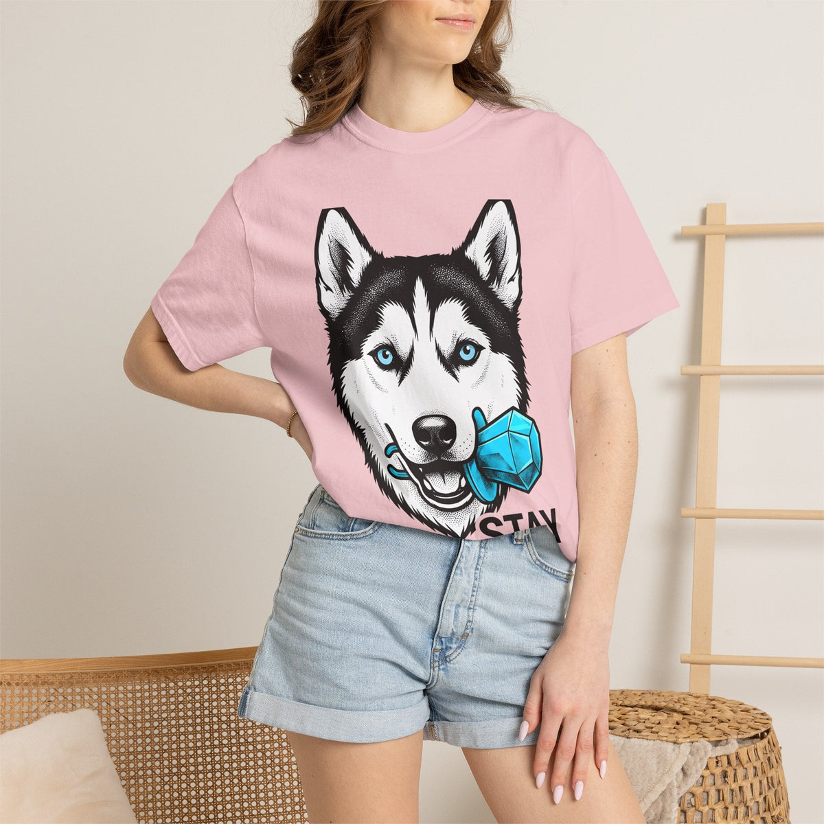 Husky Puppy Shirt Dog Wildlife Unisex Gift Old School Tee product image 12