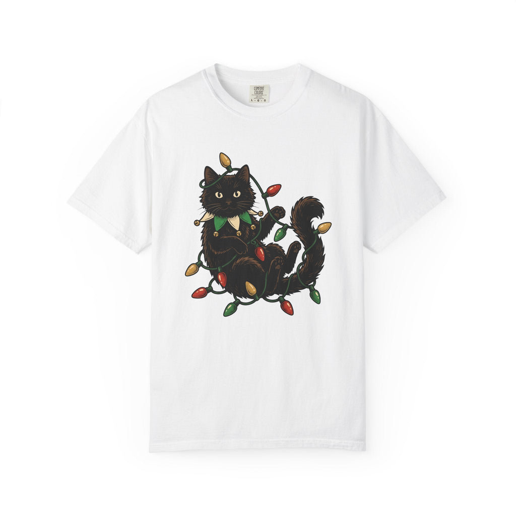 Black Cat Shirt Christmas Pet Unisex Gift Vintage Tee product image 1