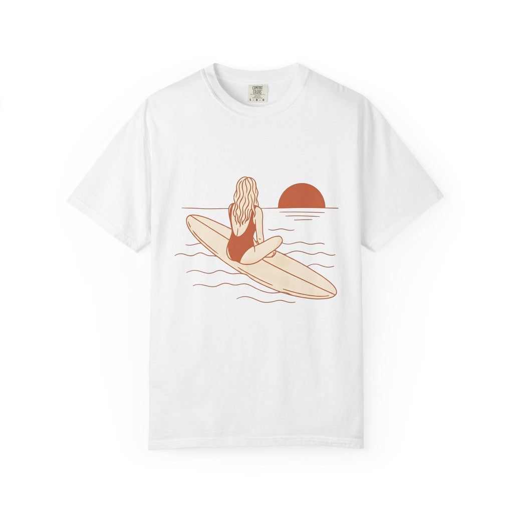 Surfing Woman Shirt Ocean Gift for Women Modern Tee Surfer product image 1