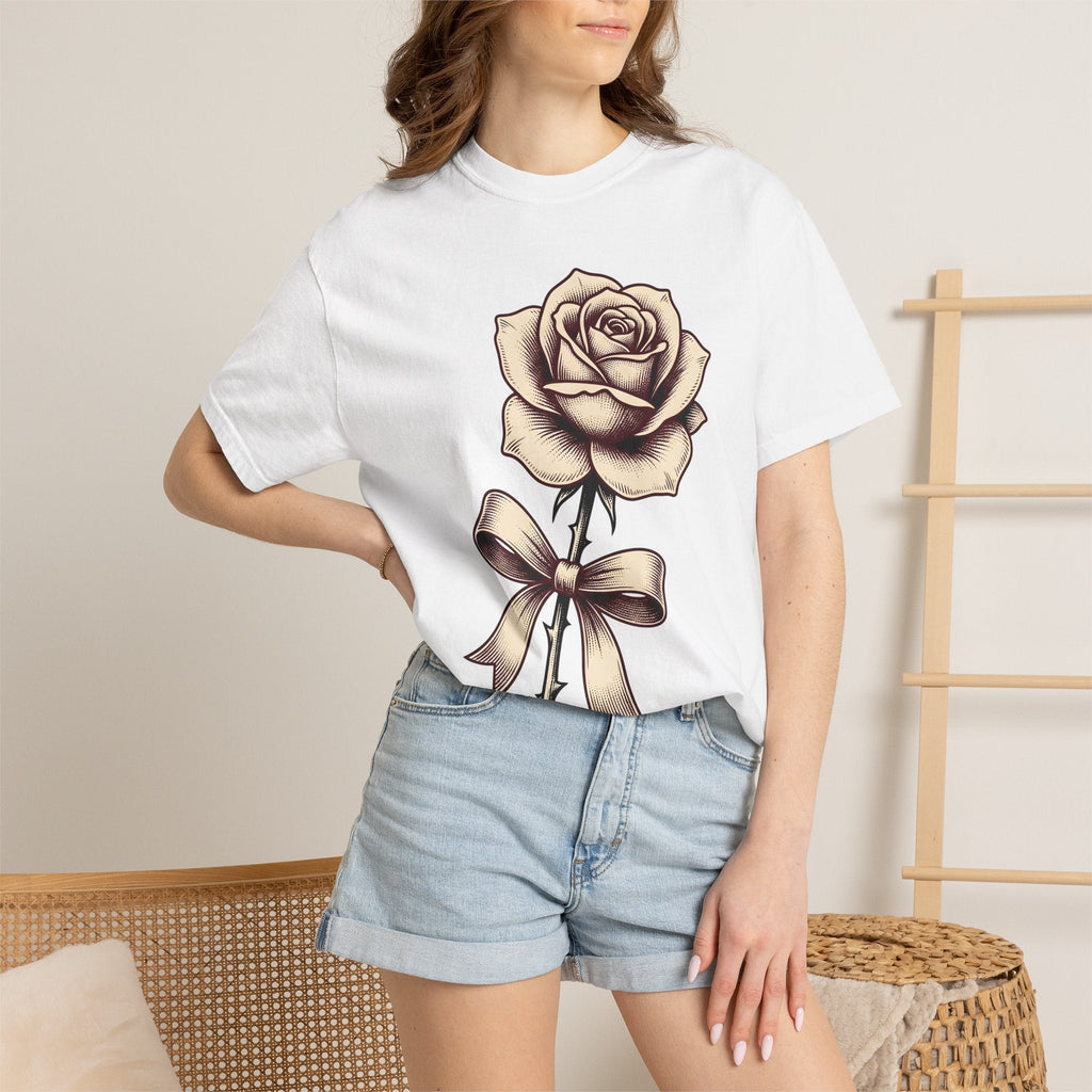 Rose Blossom Shirt Floral Nature Unisex Gift Antique Tee product image 6