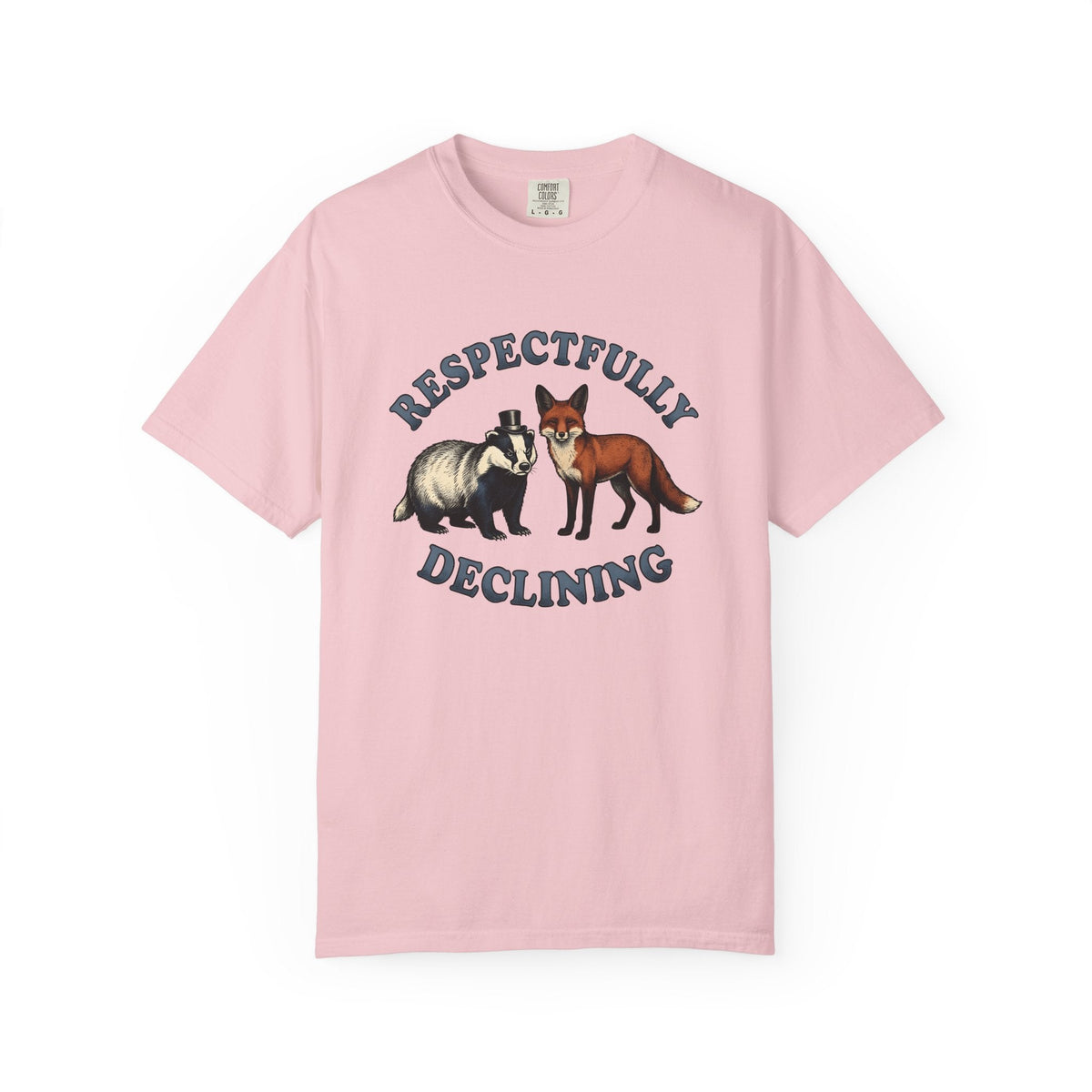 Badger Fox Shirt Funny Fauna Unisex Gift Sketch Tee T-Shirt product image 3