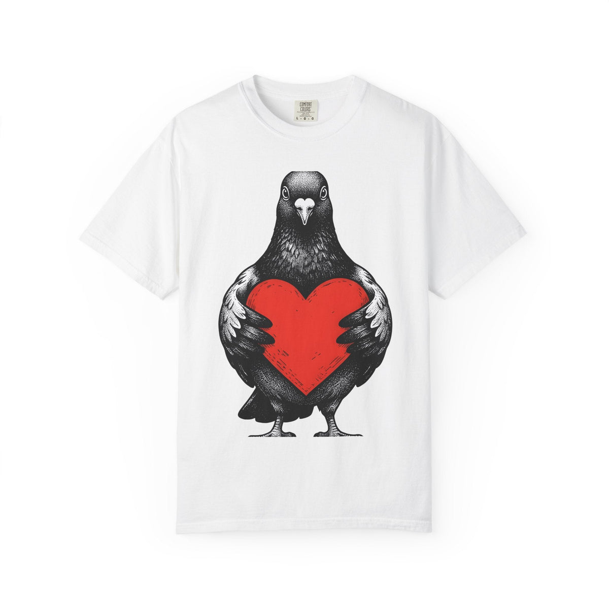 Dove Heart Shirt Animals Holiday Unisex Gift Sketch Tee product image 1