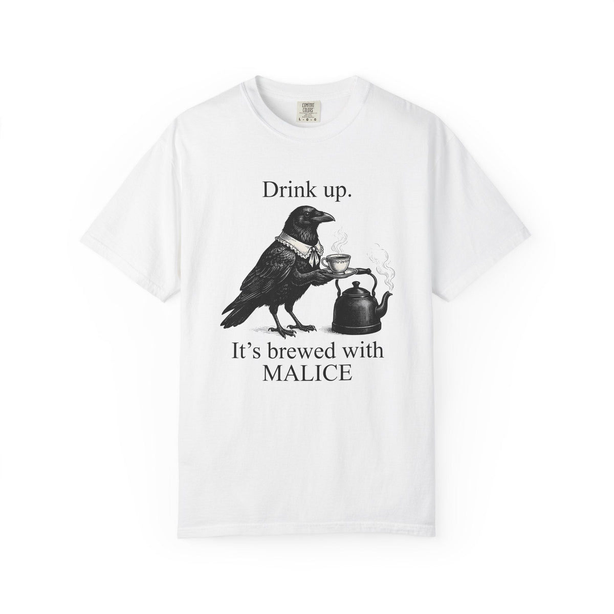 Crow Tea Shirt Funny Dark Unisex Gift Retro Tee T-Shirt product image 1