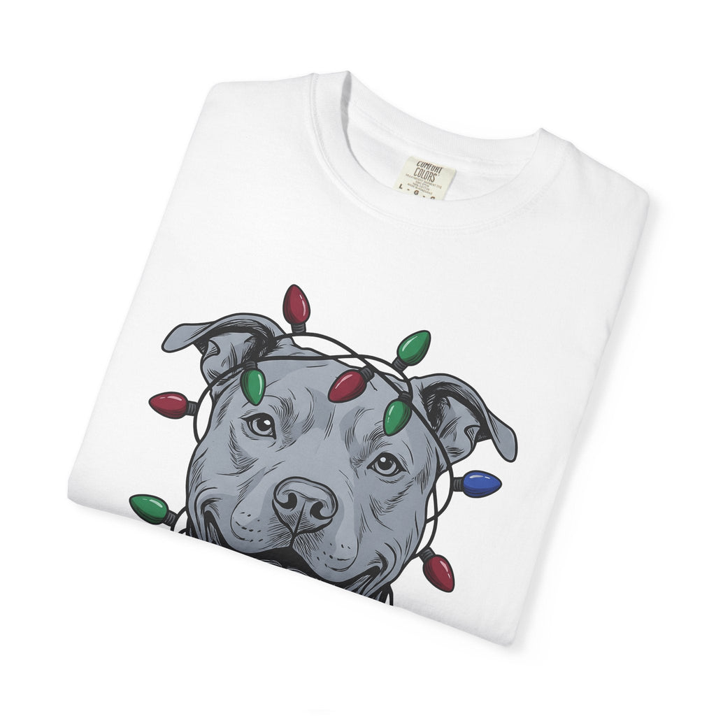 Pitbull Canine Shirt Dog Winter Unisex Gift Line Art Tee product image 5