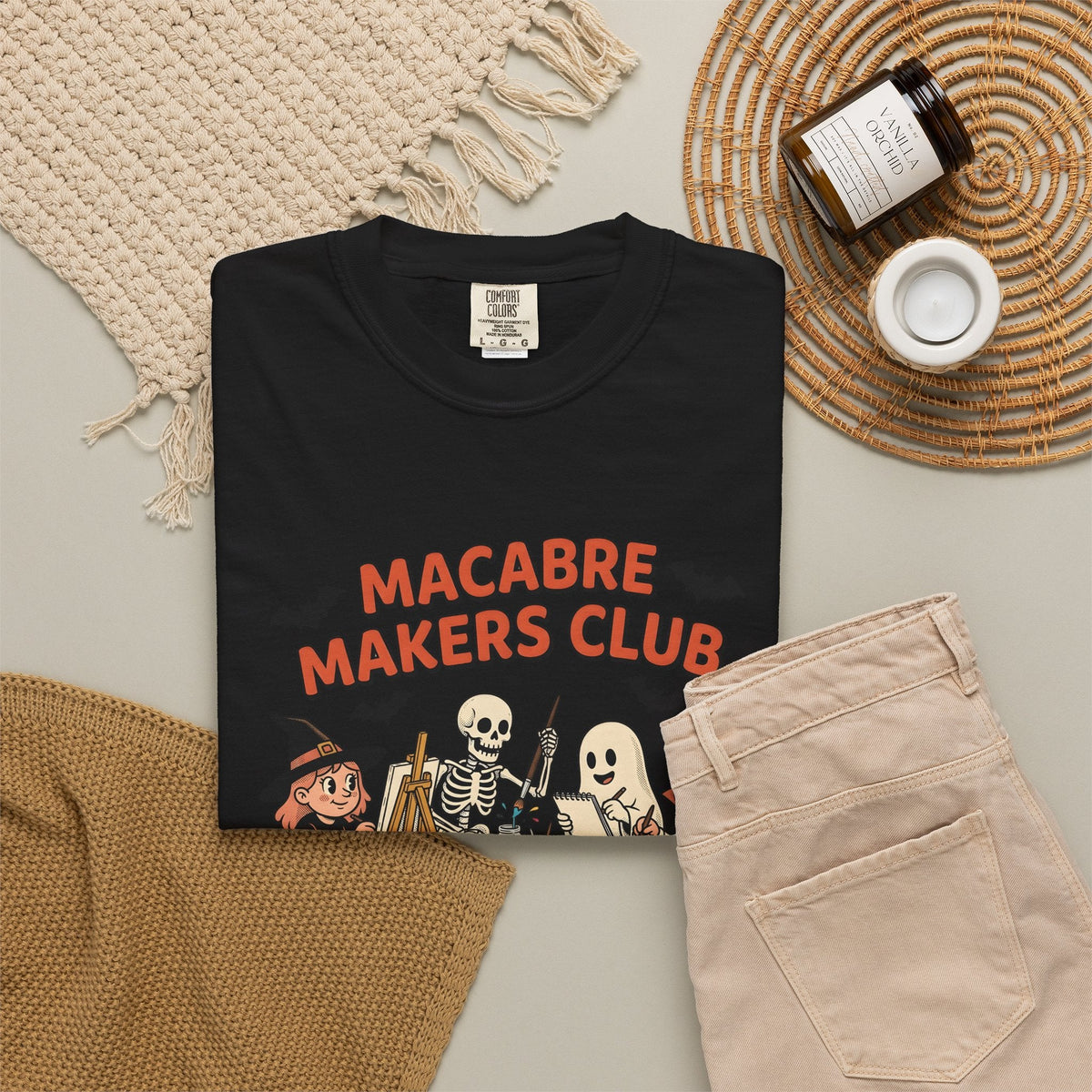 Halloween Figures Shirt Drawing Unisex Gift Doodle Tee product image 16