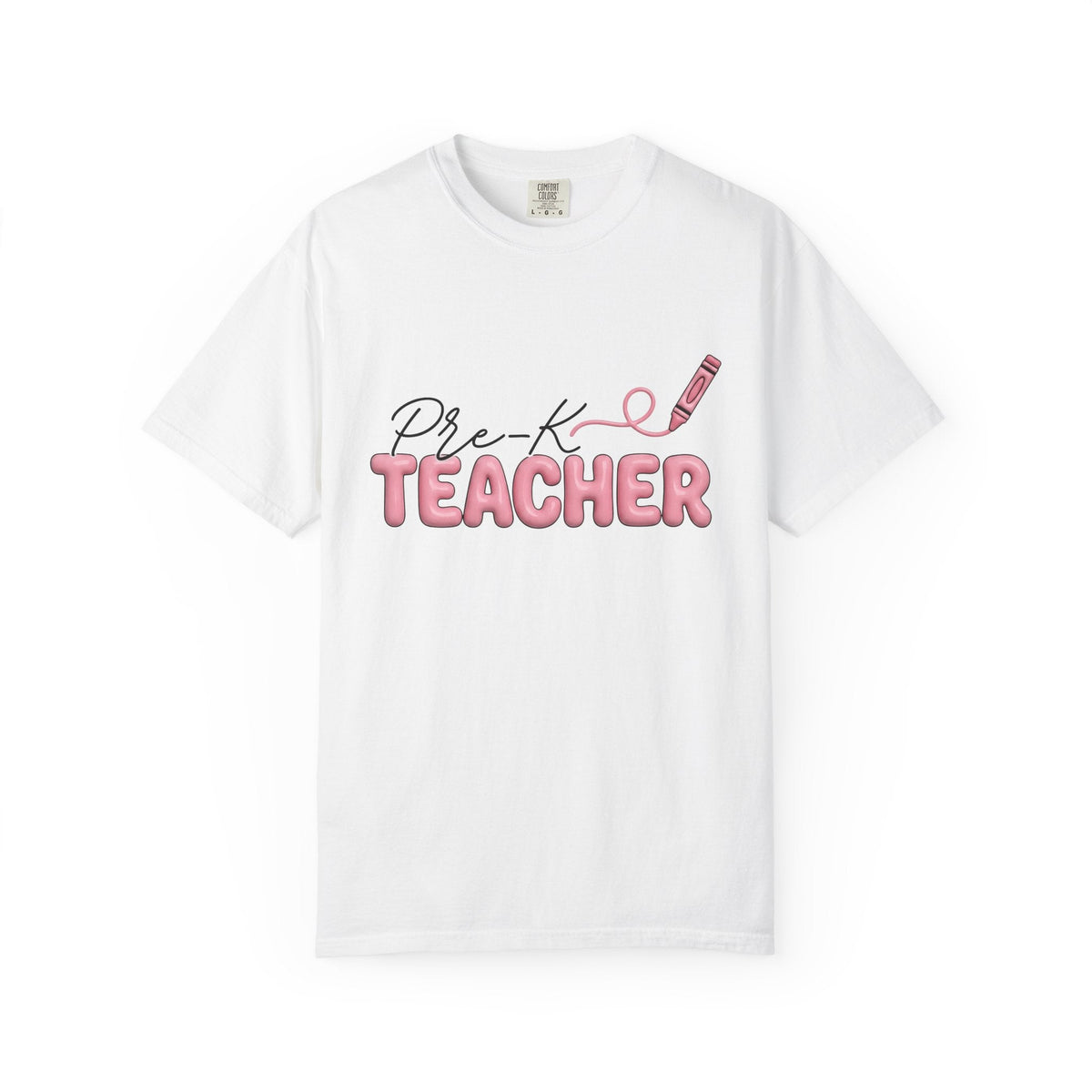 Crayon Illustration Shirt Teacher Education Gift Women Hand product image 1