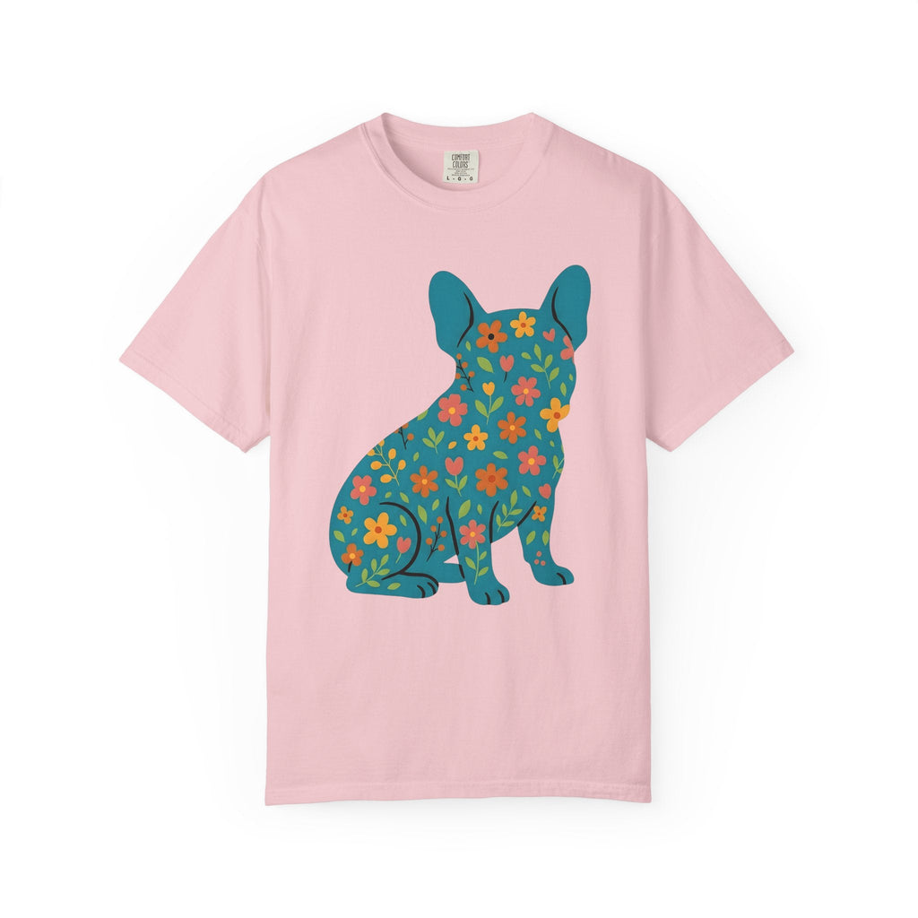 French Bulldog Shirt Dog Pet Unisex Gift Floral Tee T-Shirt product image 3
