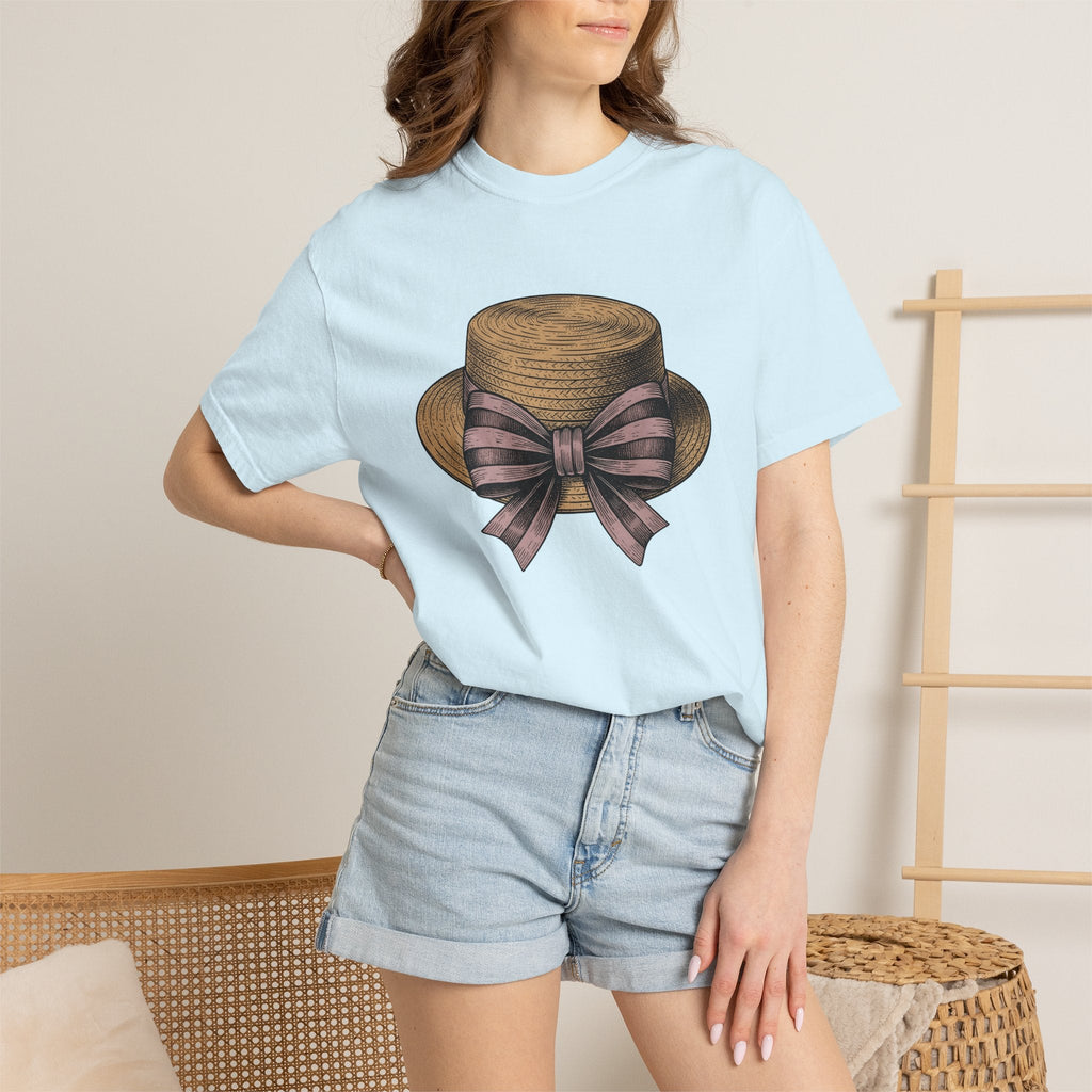 Summer Hat Shirt Easter Outfit Unisex Gift Farmhouse Tee Sunhat T-Shirt Easter
