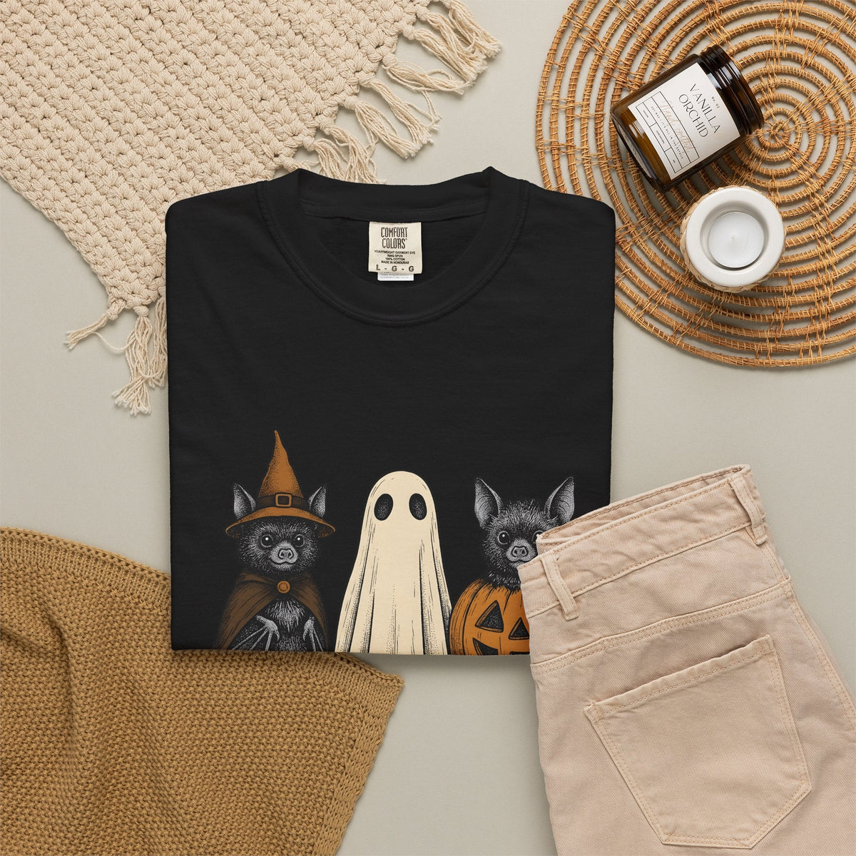 Bat Outfit Shirt Halloween Wildlife Unisex Gift Retro Tee product image 16