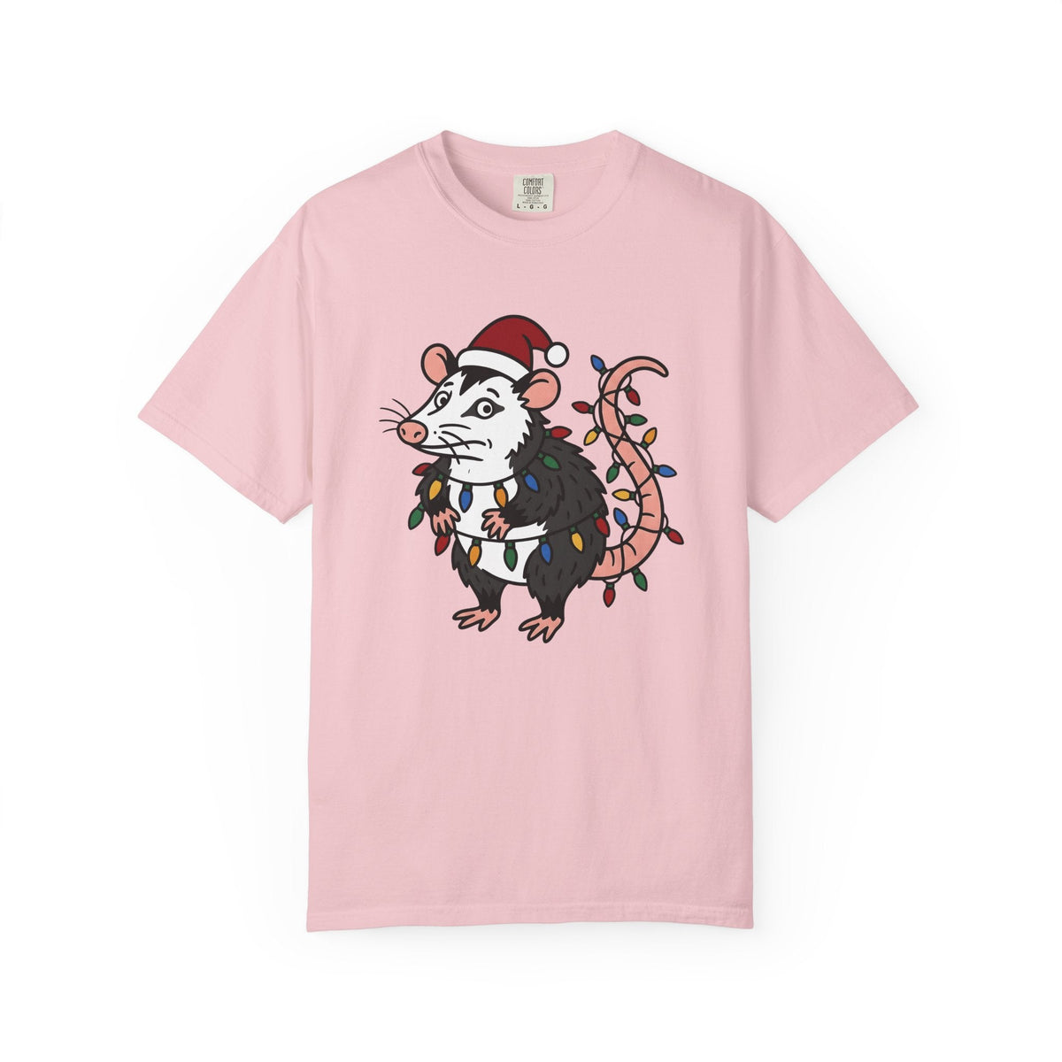 Possum Christmas Hat Shirt Christmas Pet Unisex Gift Doodle Tee Opossum T-Shirt
