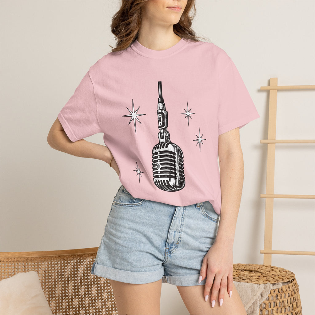 Old Microphone Shirt Music Performer Unisex Gift Line Art product image 12