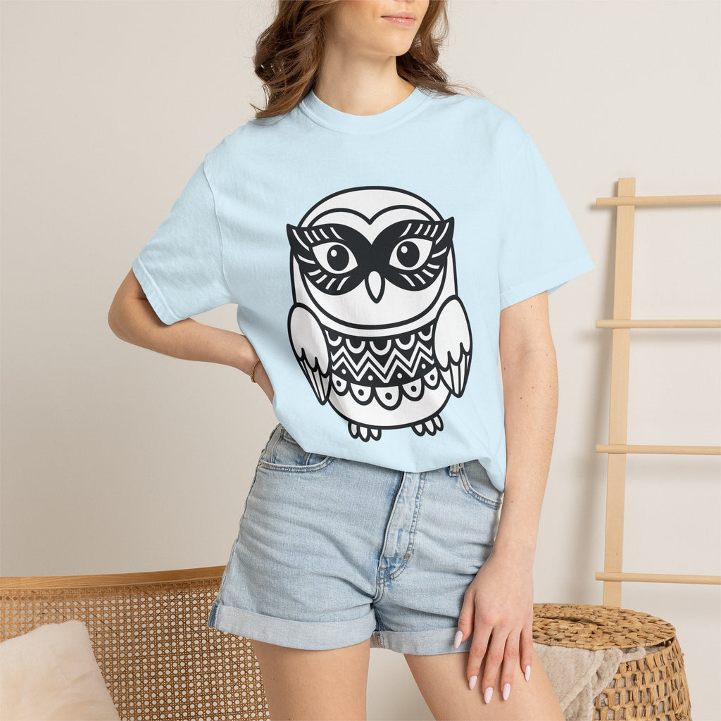 Owl Drawing Shirt Nature Unisex Gift Folk Tee Hoot T-Shirt product image 9