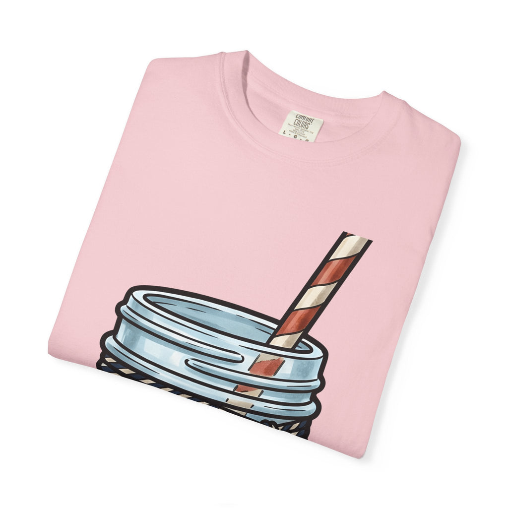 Mason Jar Cup Shirt America Holiday Unisex Gift Line Art Tee Mason Jar T-Shirt