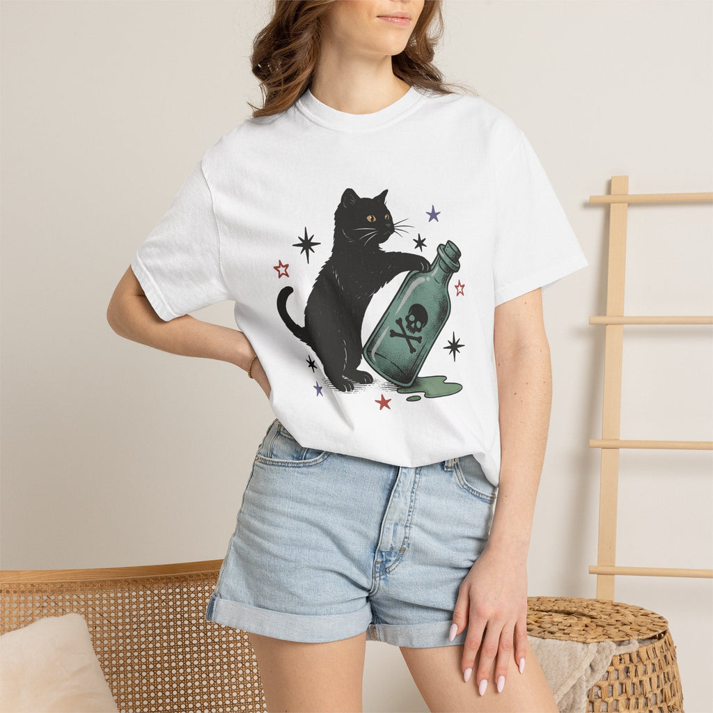 Black Feline Shirt Cat Occult Unisex Gift Neo Traditional product image 6