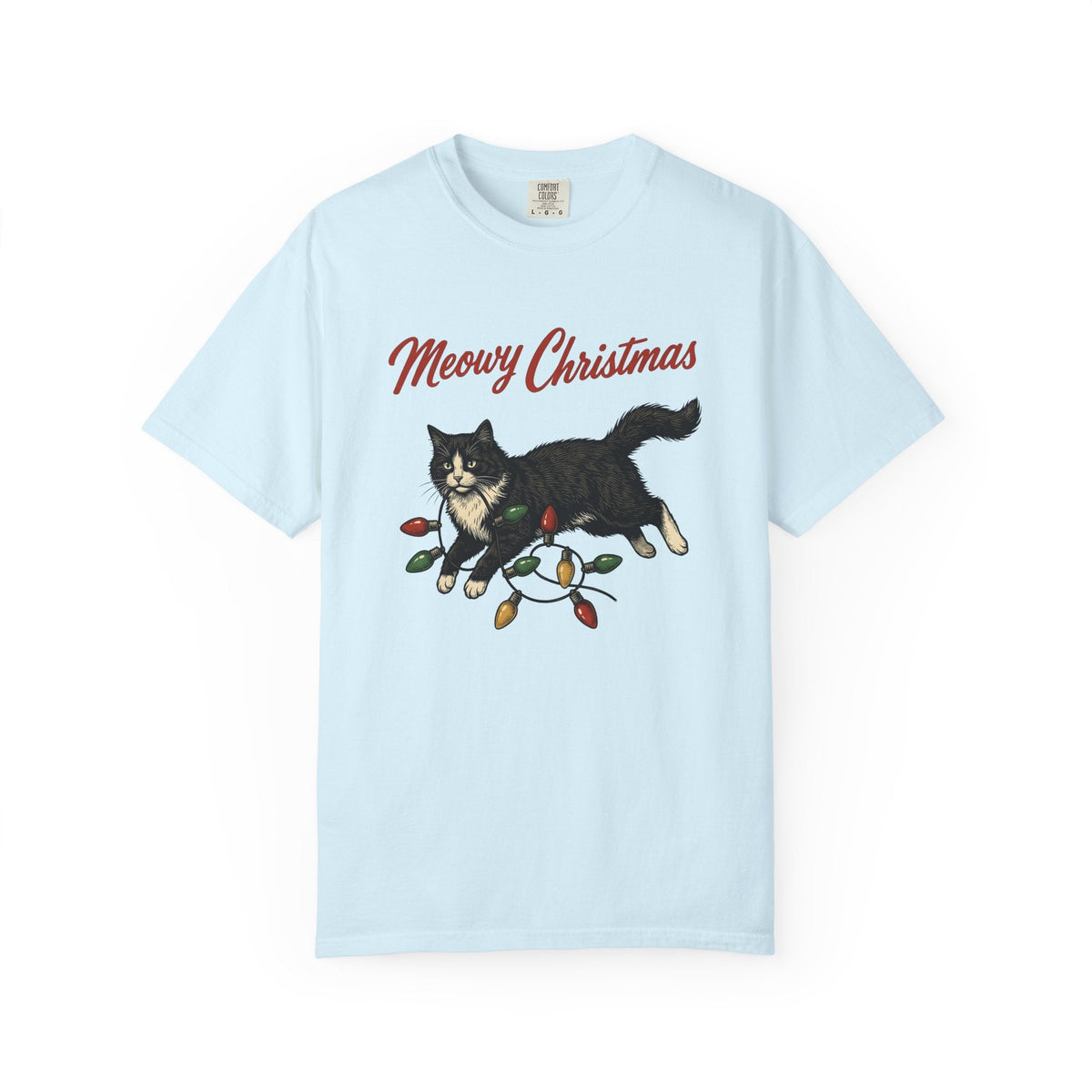 Black Kitty Shirt Christmas Animal Unisex Gift Sketch Tee product image 2