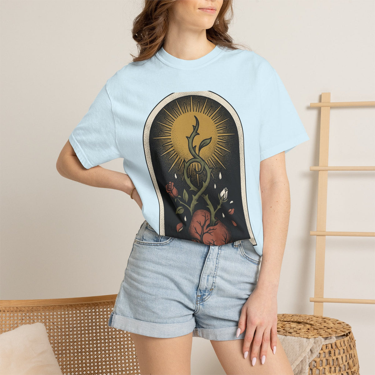 Heart Flower Shirt Holiday Spooky Unisex Gift Traditional product image 9
