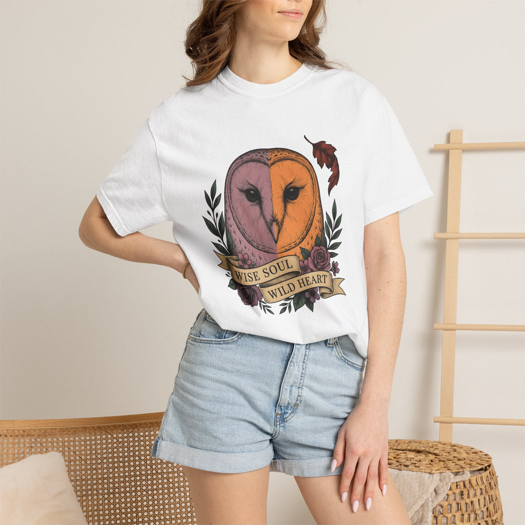 Owl Head Shirt Halloween Nature Gift Women Tattoo Tee product image 7