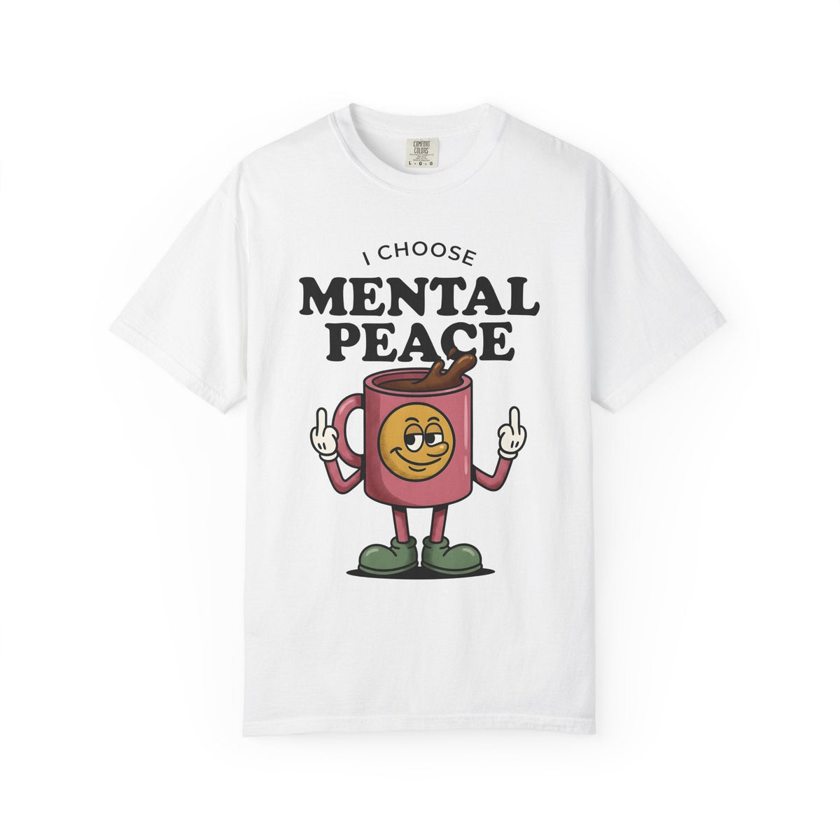 Hot Coffee Character Shirt Coffee Gag Unisex Gift Line Art Tee Coffee T-Shirt