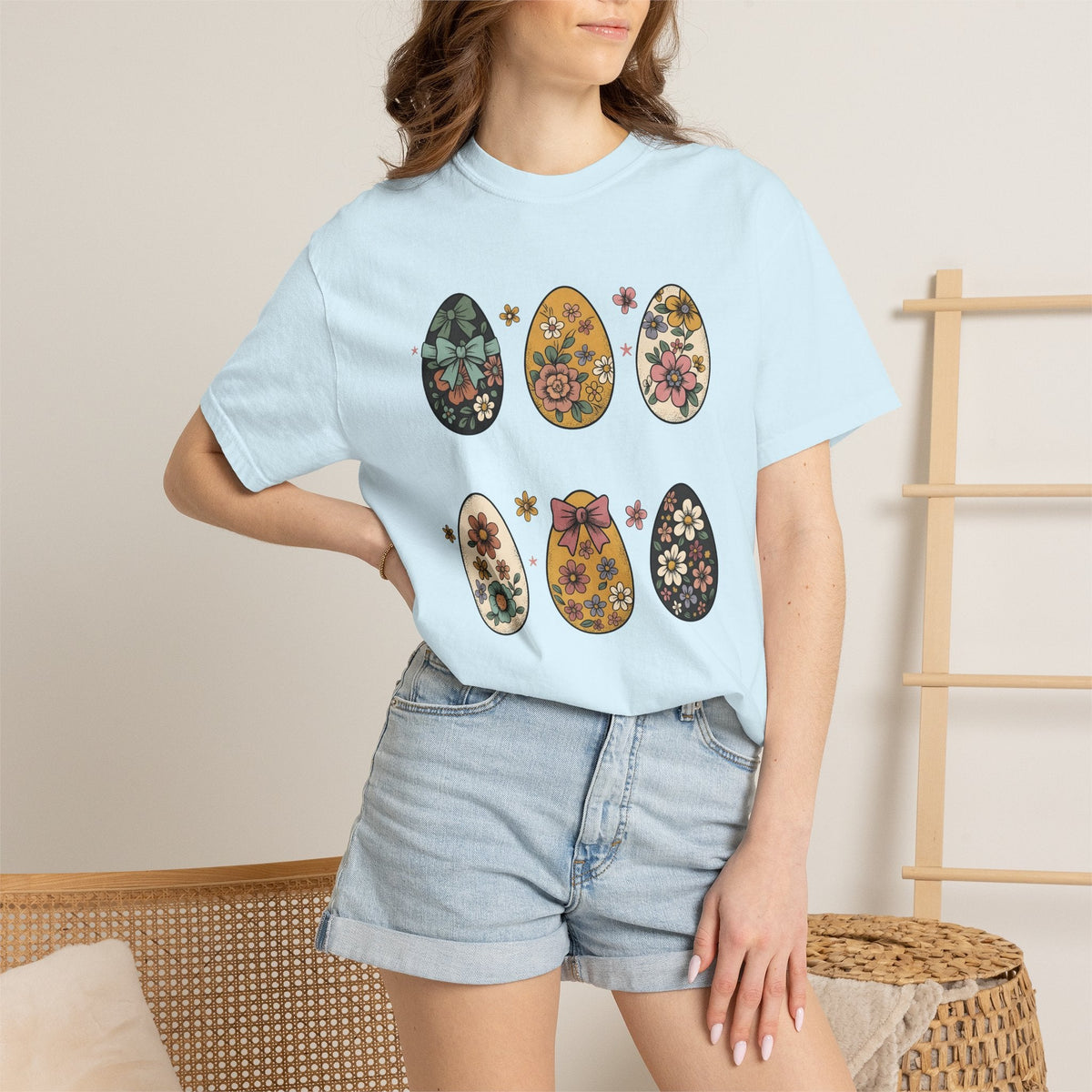 Flower Eggs Shirt Easter Garden Unisex Gift Hippie Tee Egg product image 9