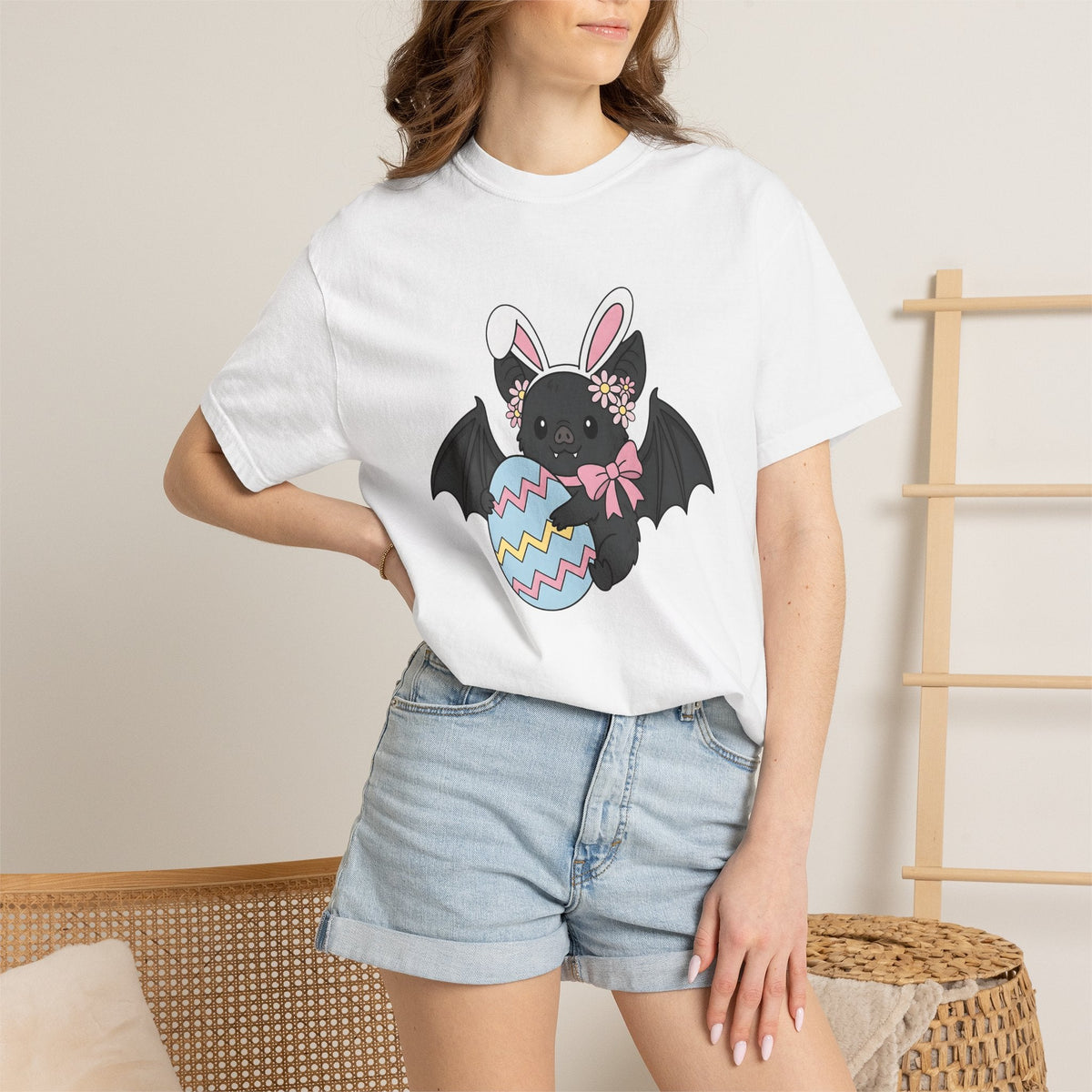 Bat Bunny Ears Shirt Easter Animal Unisex Gift Cute Tee product image 8