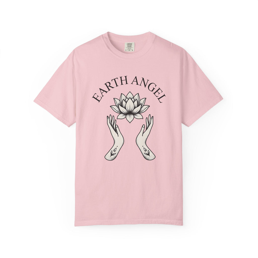 Lotus Hands Shirt Boho Chic Yoga Gift Women Minimalist Tee product image 3