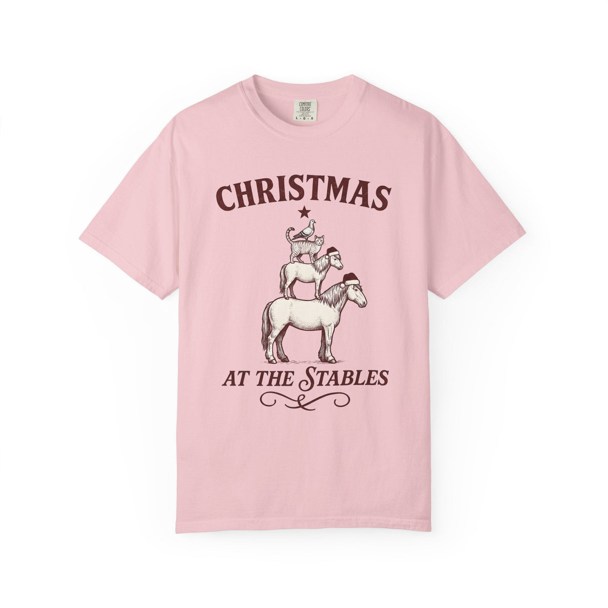 Horse Pile Shirt Christmas Pet Unisex Gift Rustic Tee product image 3