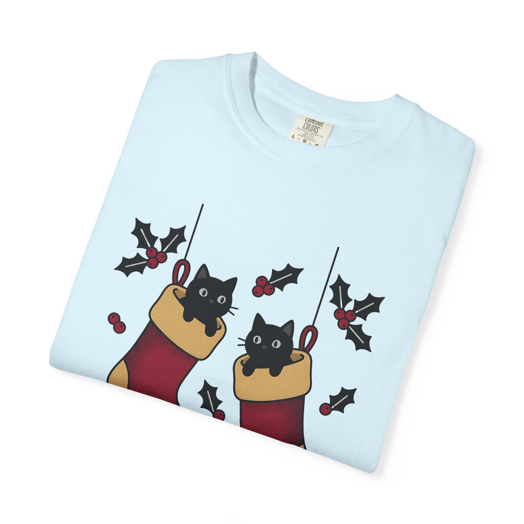 Black Cat Stocking Shirt Holiday Unisex Gift Kawaii Tee product image 8