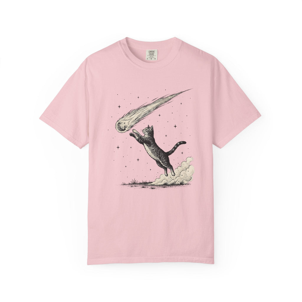 Leaping Cat Shirt Galaxy Unisex Gift Retro Tee Kitten product image 3