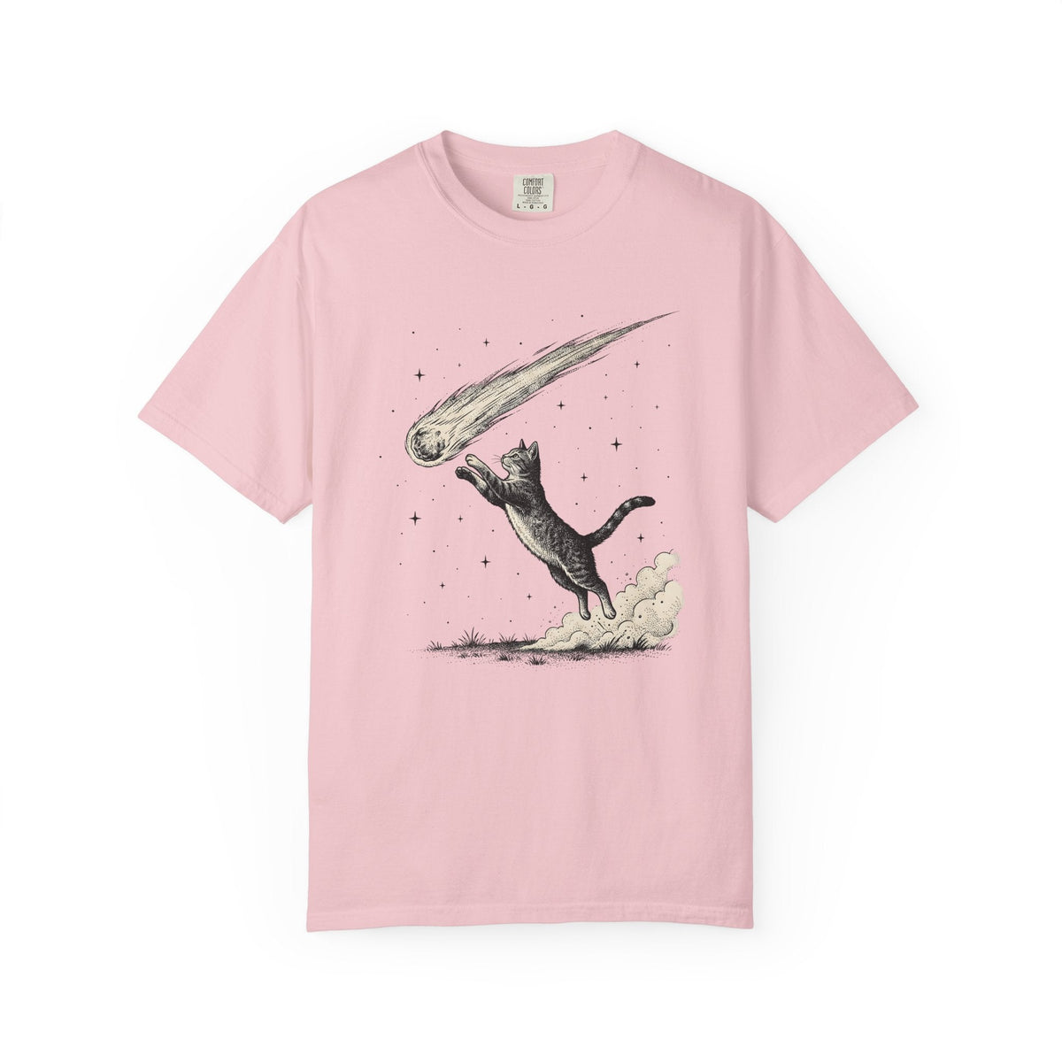 Leaping Cat Shirt Galaxy Unisex Gift Retro Tee Kitten product image 3