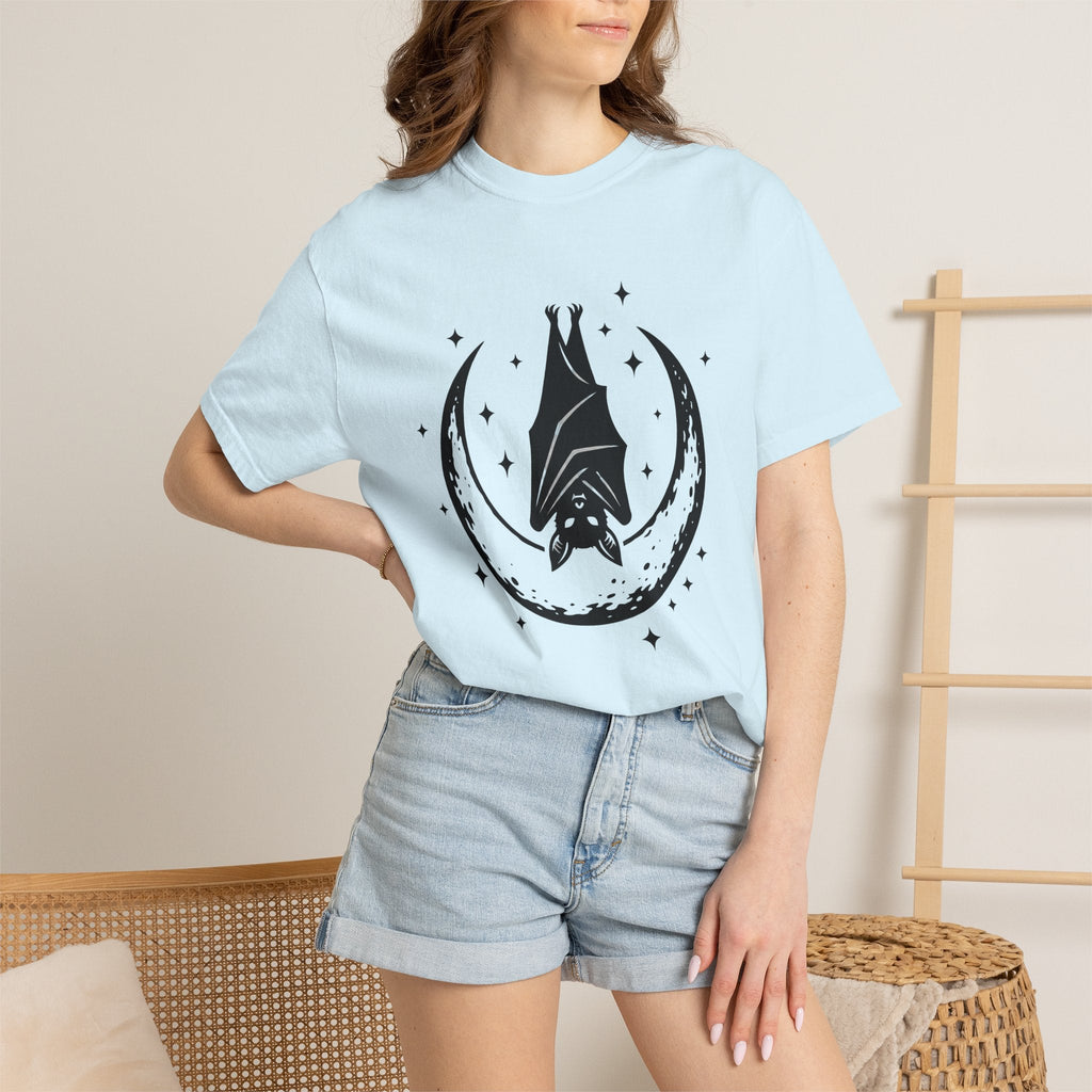 Bat Moon Shirt Boho Chic Space Unisex Gift Eerie Tee Lunar product image 9