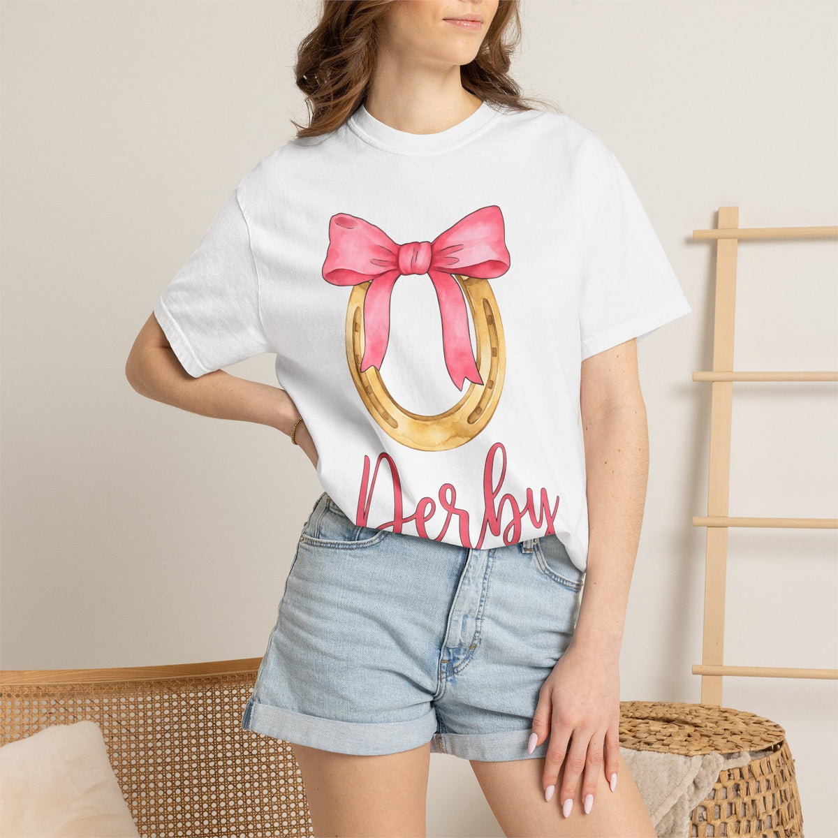 Horseshoe Bow Shirt Derby Racing Unisex Gift Artistic Tee product image 6