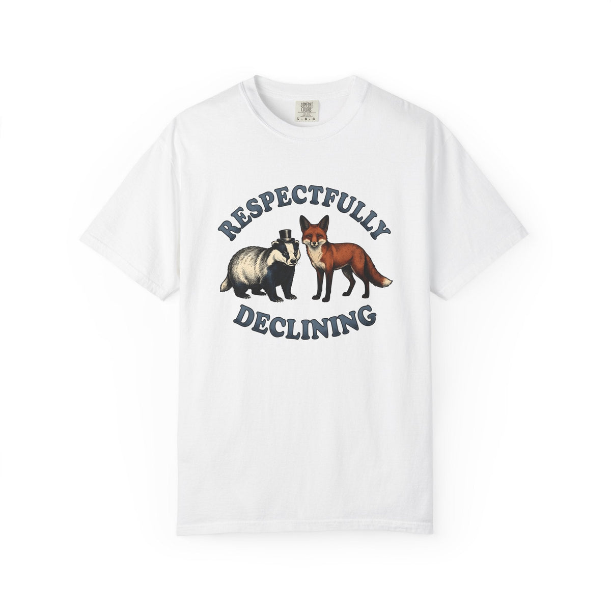 Badger Fox Shirt Funny Fauna Unisex Gift Sketch Tee T-Shirt product image 1