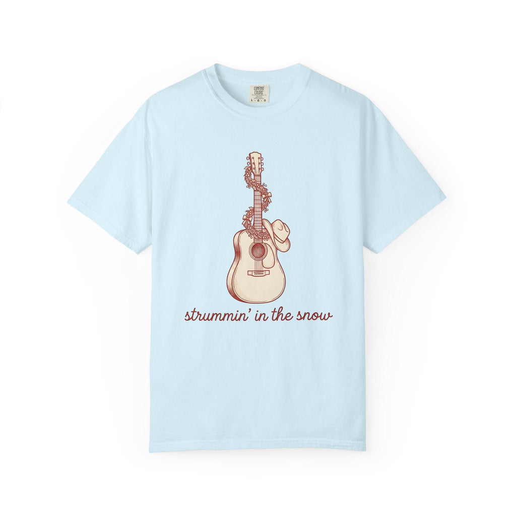 Guitar Wreath Shirt Christmas Music Unisex Gift Hand Drawn product image 2