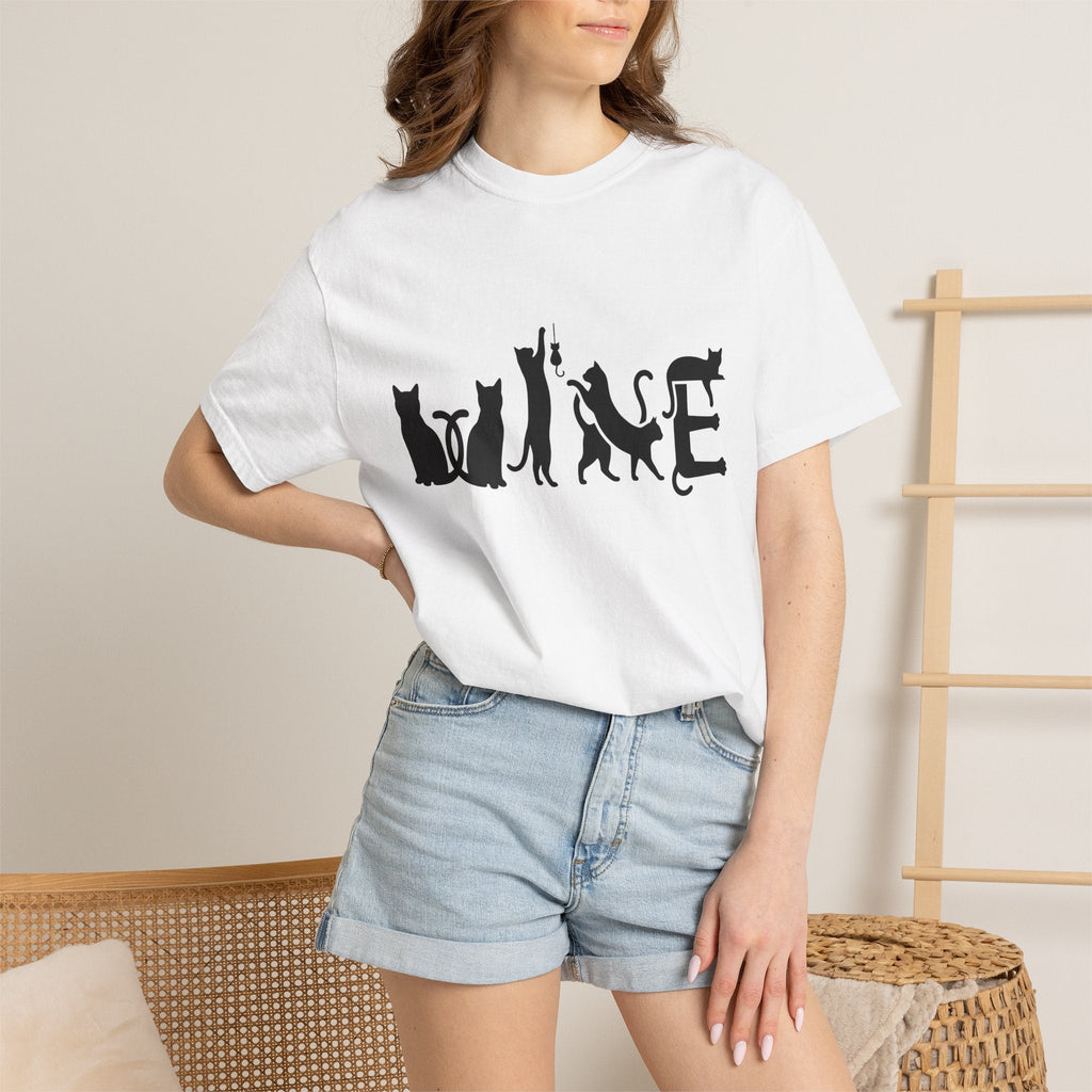 Cat Outline Shirt Animals Unisex Gift Simple Tee Kitten product image 6