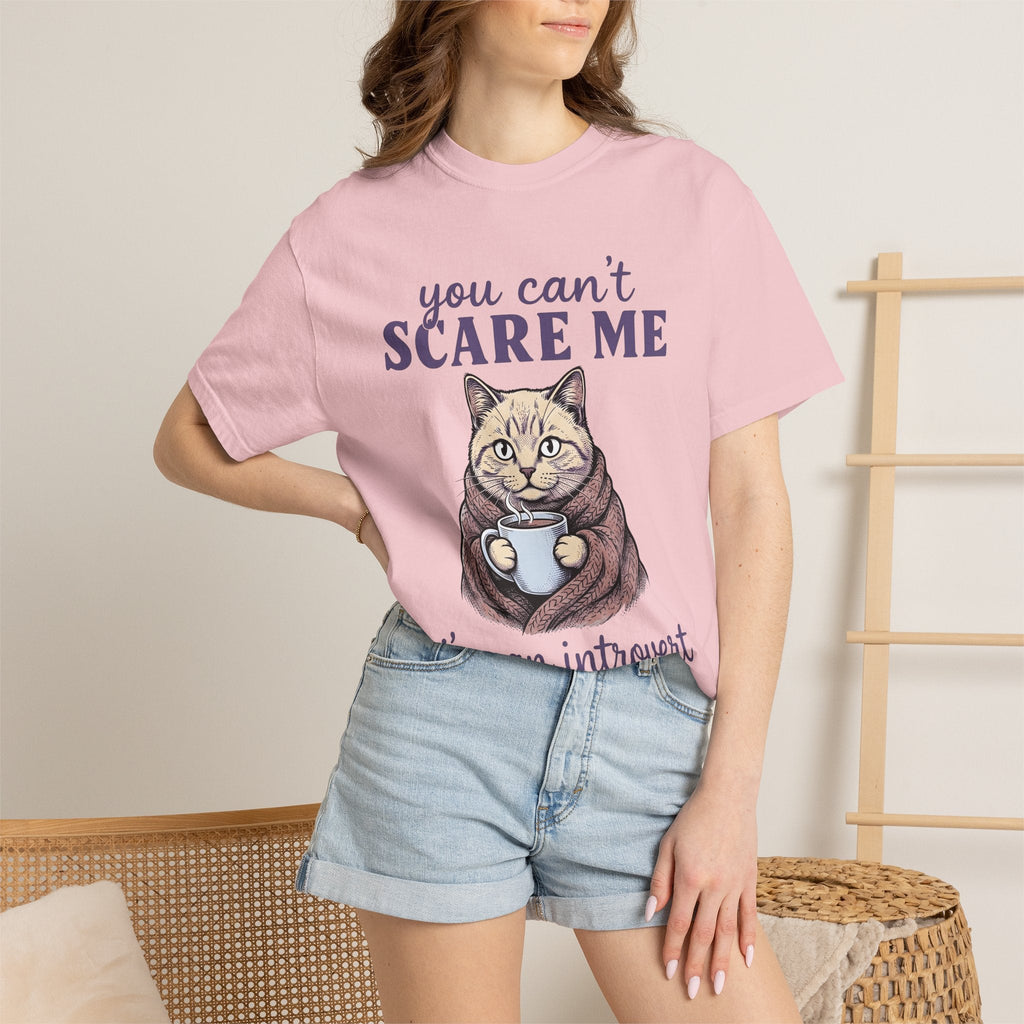 Cat Coffee Mug Shirt Cat Introvert Unisex Gift Cozy Tee Coffee Cup T-Shirt