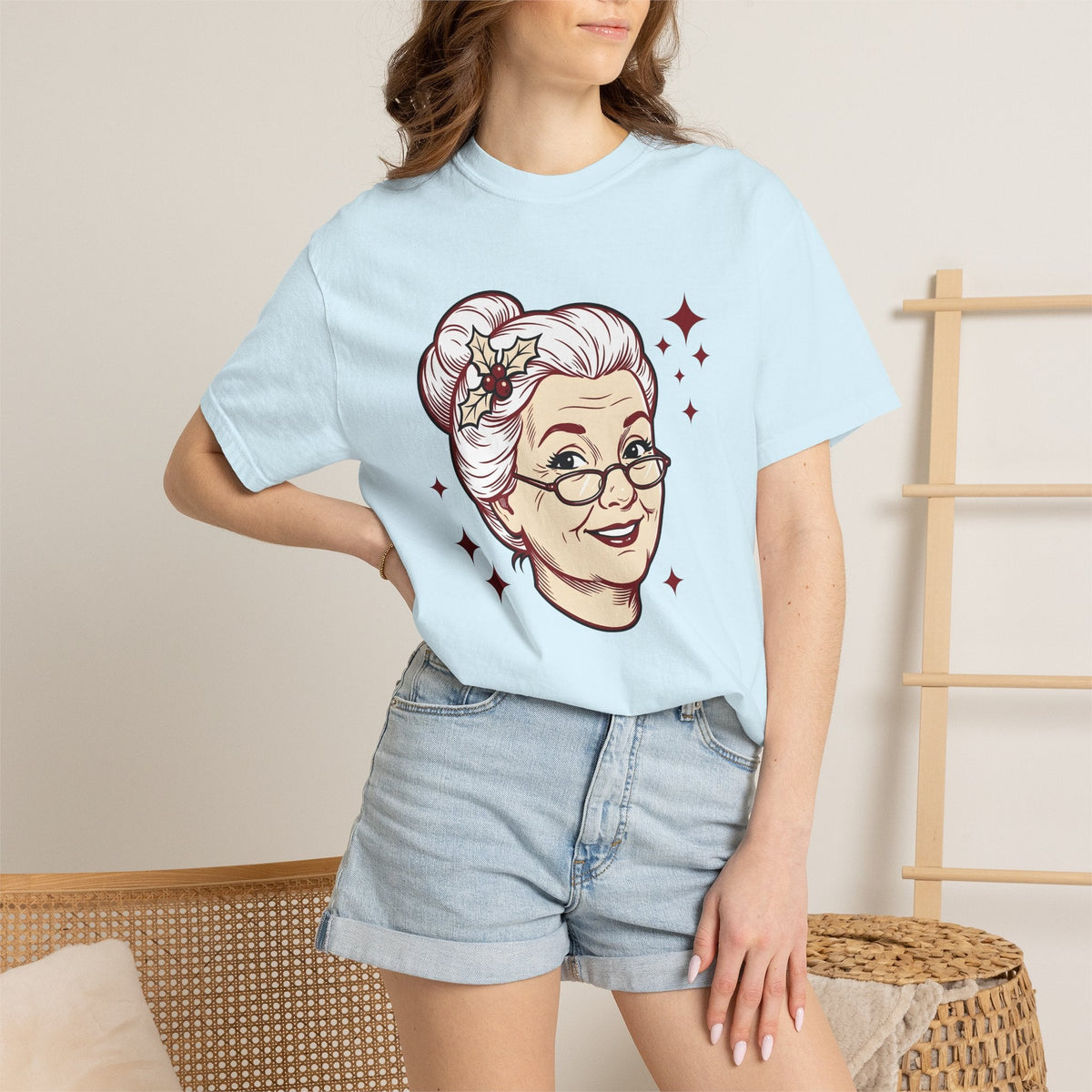 Mrs Claus Shirt Christmas Holiday Gift for Women Cartoon product image 9
