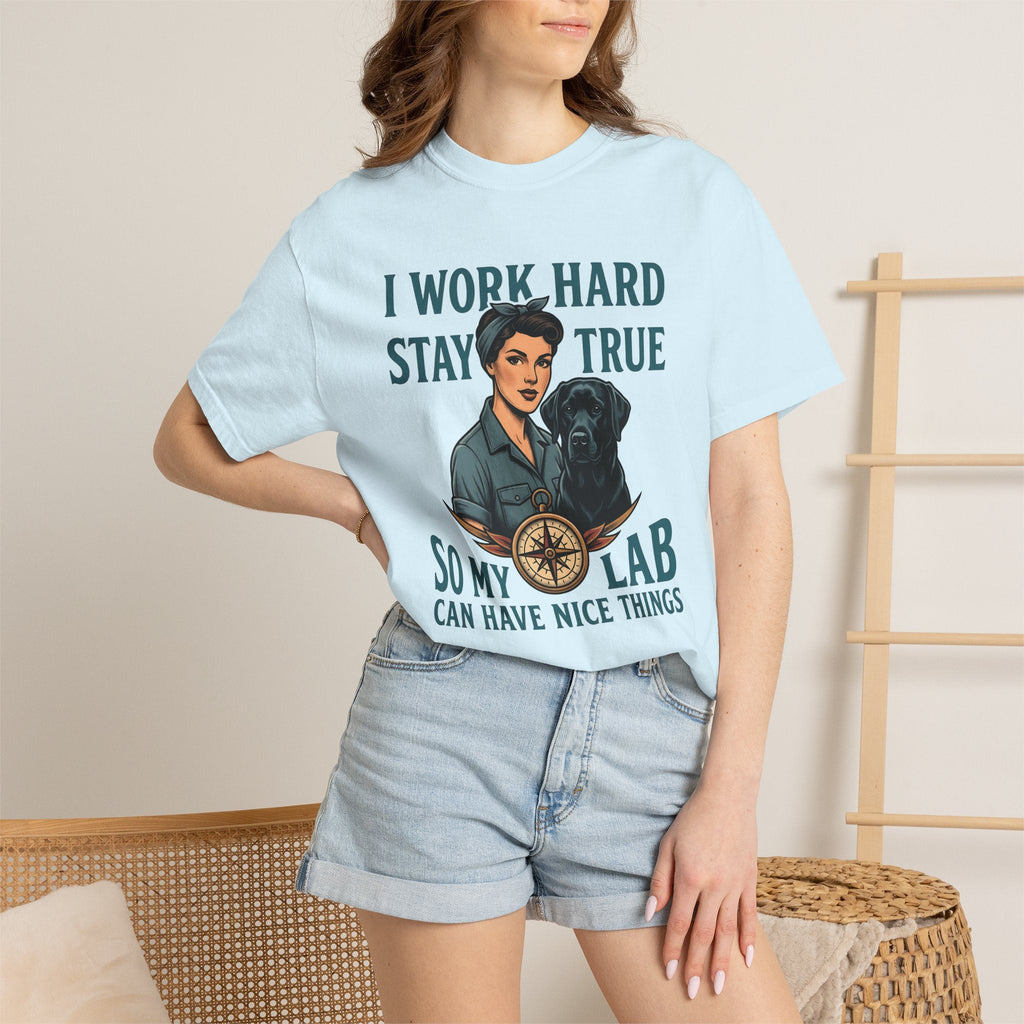 Lady Labrador Shirt Dog Travel Gift for Women Hand Drawn product image 9