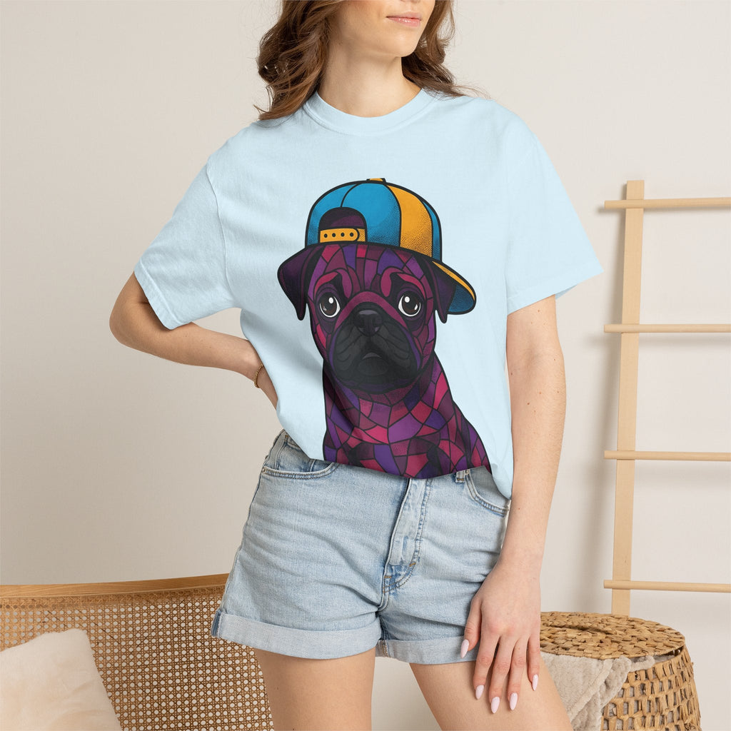 Pug Puppy Shirt Dog Casual Wear Unisex Gift Stained Glass product image 9