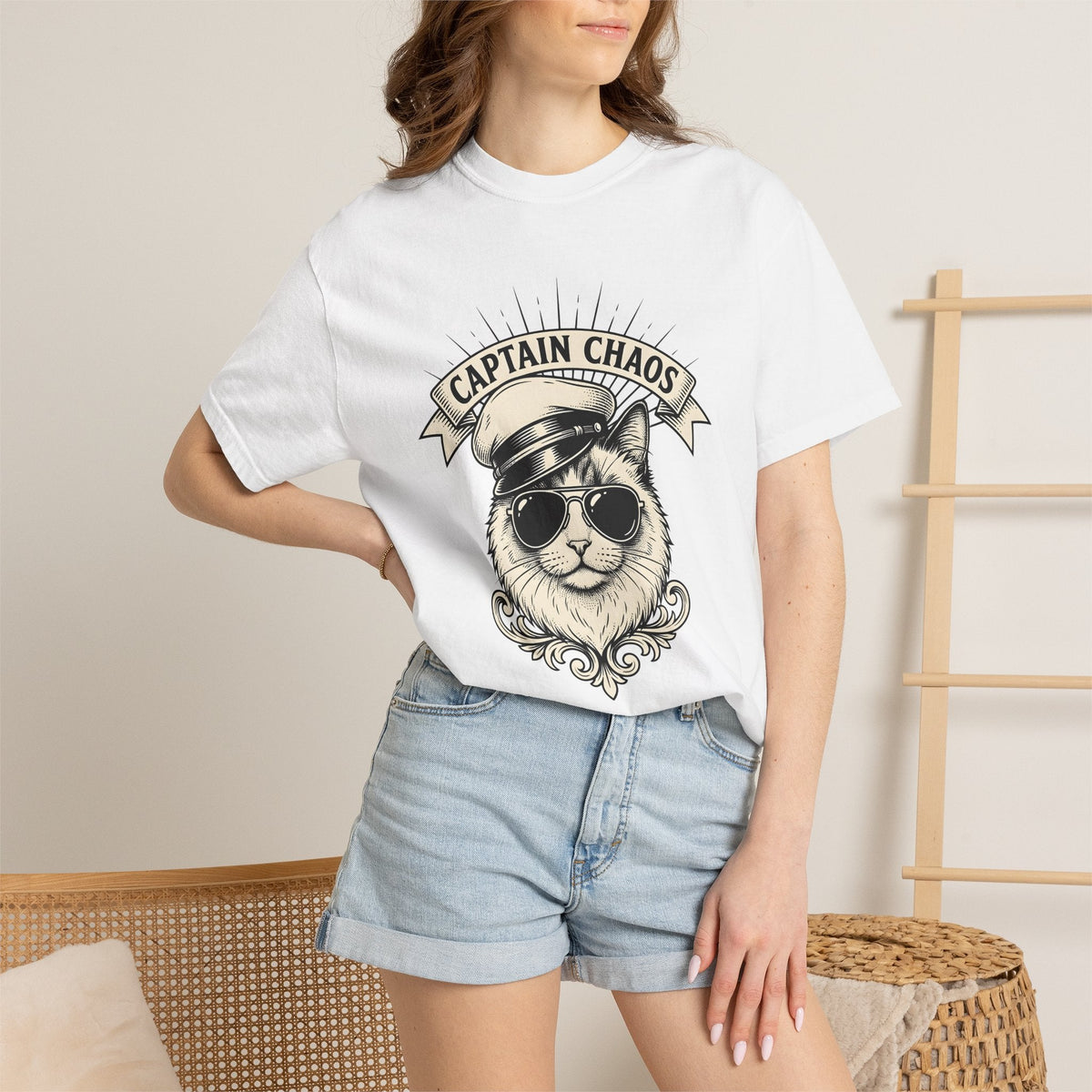 Cat Sunglasses Shirt Humor Unisex Gift Vintage Tee Cool product image 6