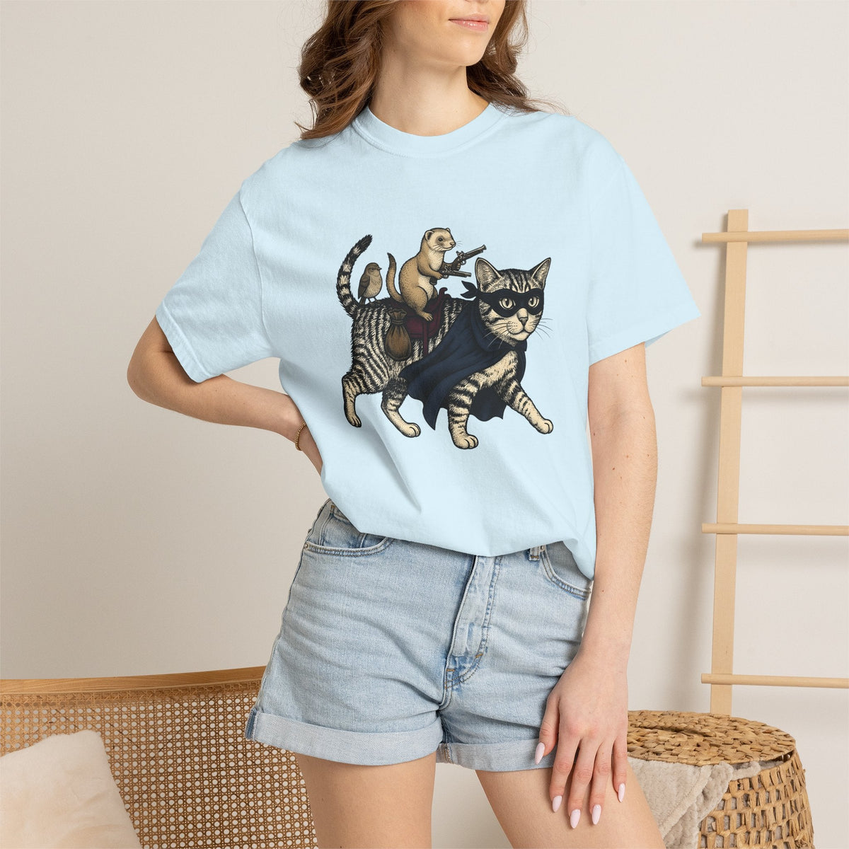 Hero Cat Shirt Wildlife Unisex Gift Retro Tee Kitty T-Shirt product image 9