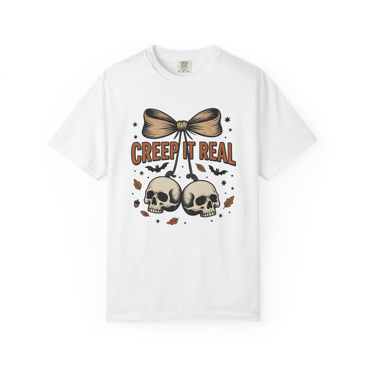 Skulls Bow Shirt Halloween Gothic Unisex Gift Vintage Tee product image 1