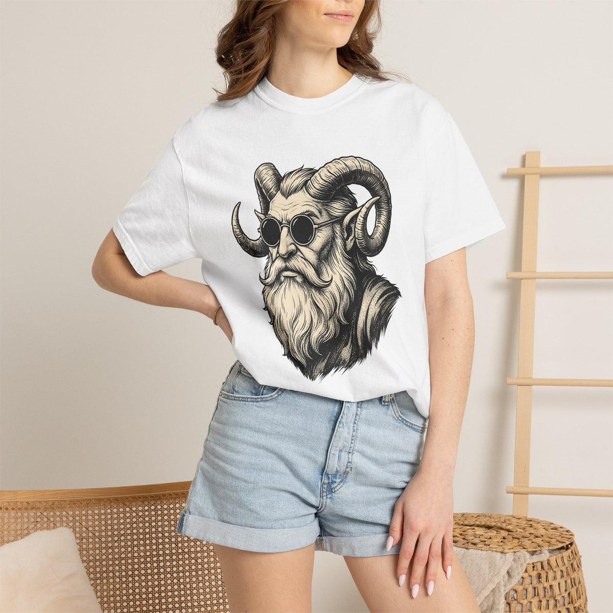 Krampus Head Shirt Christmas Gothic Unisex Gift Tattoo Tee product image 7