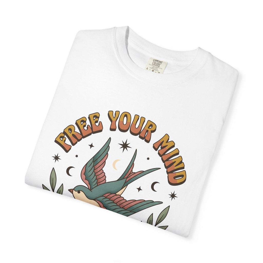 Swallow Bird Shirt Boho Chic Garden Gift Women Line Art Tee product image 5