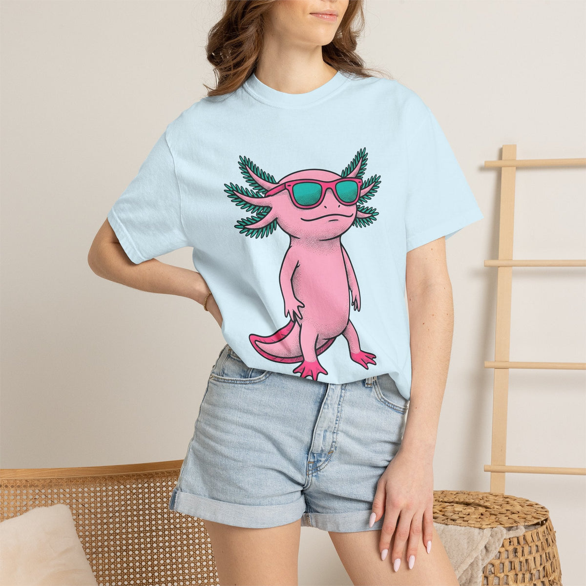 Axolotl Glasses Shirt Animals Satire Unisex Gift Animated product image 9