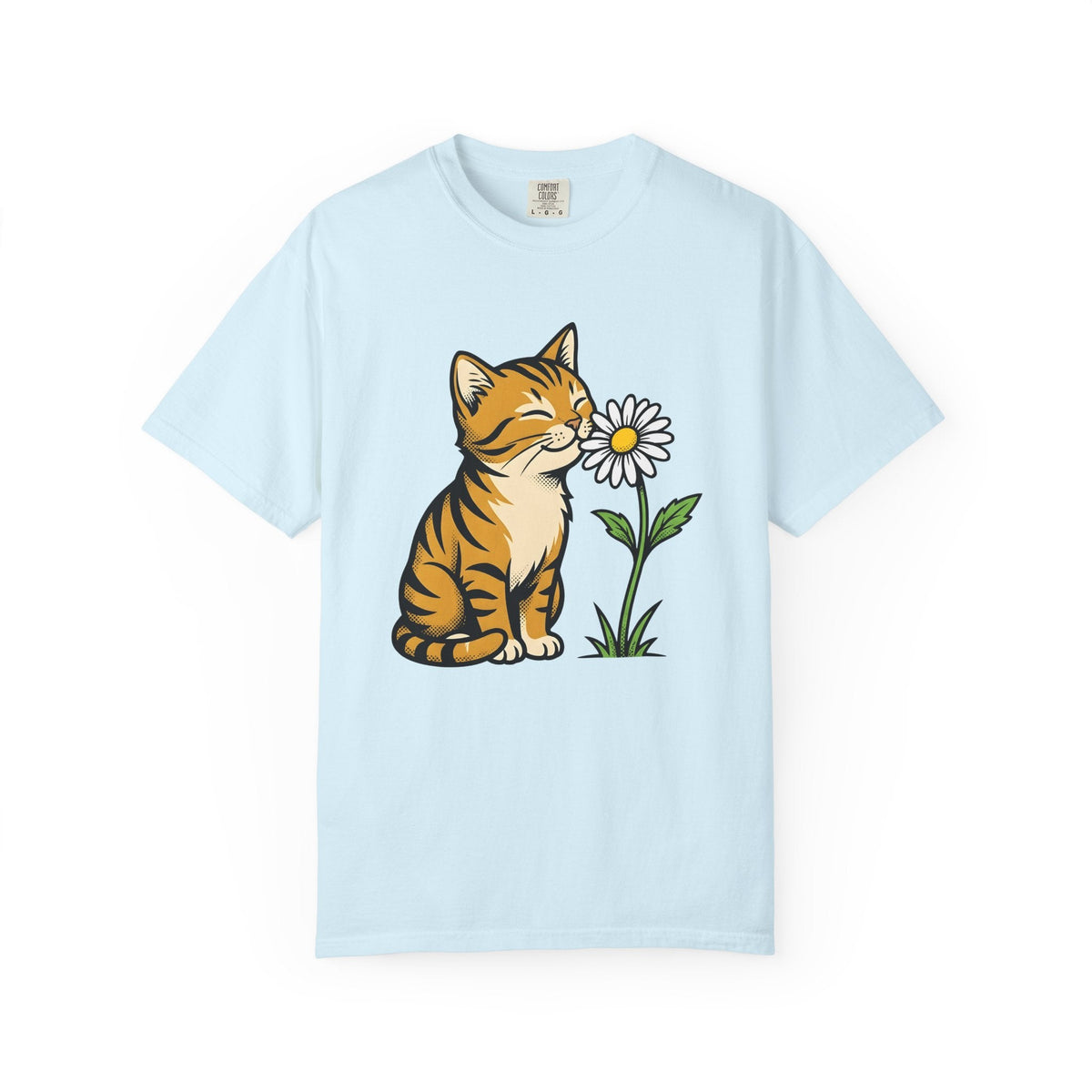 Tabby Cat Shirt Floral Unisex Gift Cartoon Tee Kitty product image 2