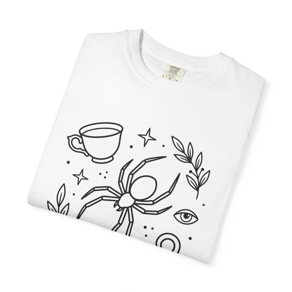 Spider Illustration Shirt Animals & Flowers Dark Unisex product image 5