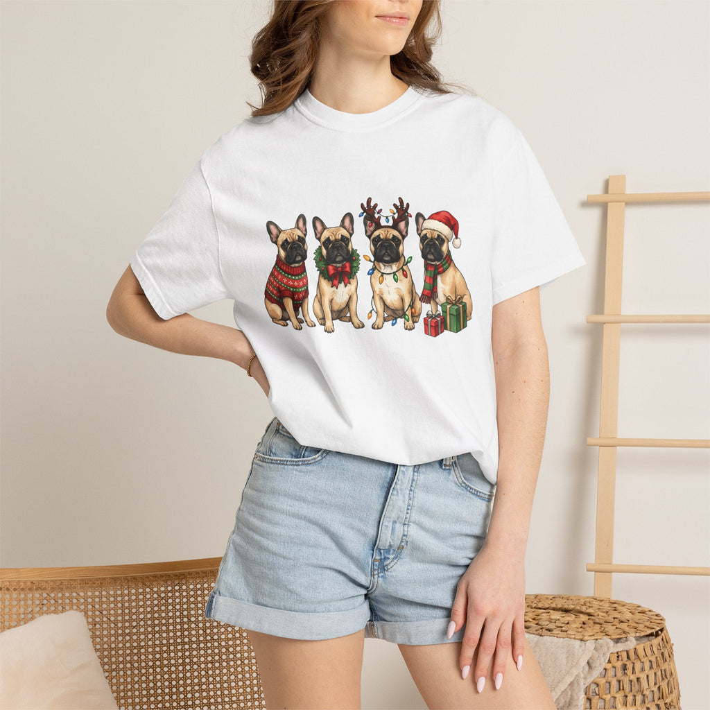 Frenchie Dog Shirt Winter Unisex Gift Adorable Tee French product image 6